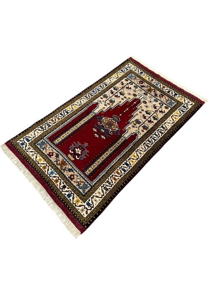 El Dokuma Sıfır Yahyalı Namazlık 80 x 130 Kök Boya Yün Seccade modelleri