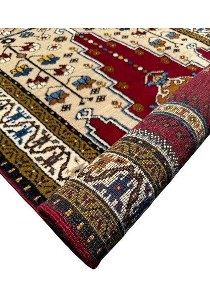 El Dokuma Sıfır Yahyalı Namazlık 80 x 130 Kök Boya Yün Seccade indirimleri