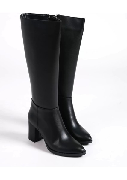 Fıorella Bağcıksız Fermuarlı Ortopedik Taban Kadın Çizme St - Siyah fırsatları