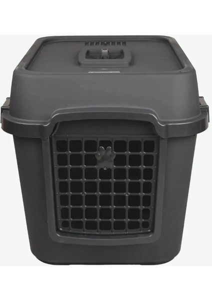 3 Fonksiyonlu Ultra Lüx Kapalı Kedi Tuvaleti ve Kedi , Köpek Taşıma Çantası 67 x 52 x 51 cm Antrasit
