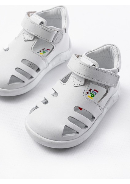 Ilkadım Ortopedik Bebek Sandalet Hakiki Deri ve Pvc Taban