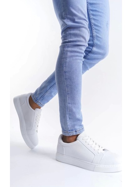 SLW165 Elite Bağcıklı Cilt Erkek Günlük Sneaker Ayakkabı Cbt - Beyaz fiyatları
