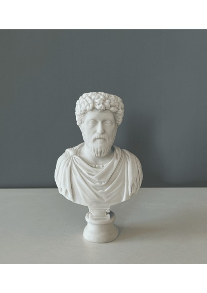 Marcus Aurelius Dekoratif Büst Heykel 18CM x 11CM