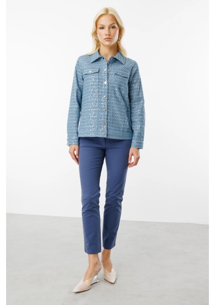 Kendinden Desenli Pullu Mont Blue 06030