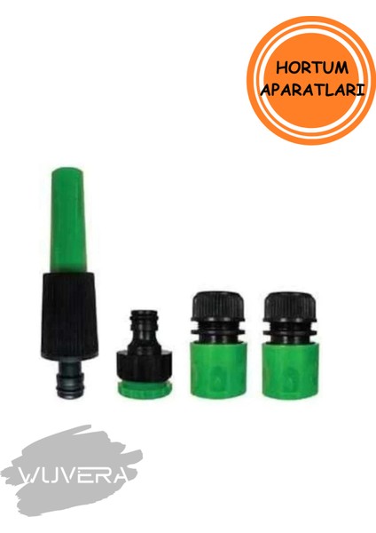 4 Parçalı Sulama Tabancası – Ayarlanabilir Fonksiyonel Bahçe Seti