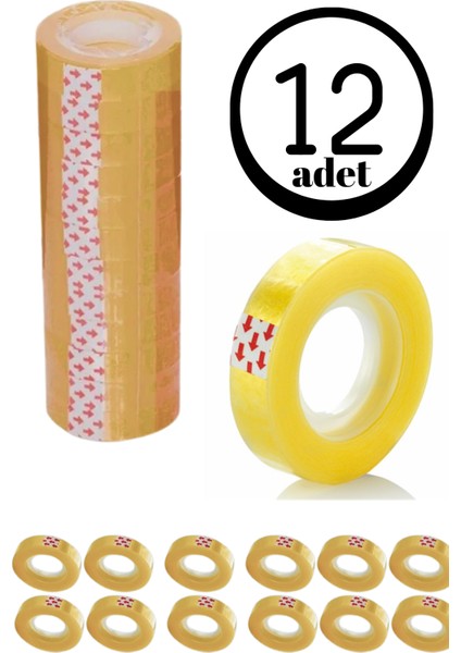 1 Paket Şeffaf Para Bandı 12'li