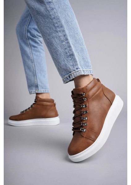 SLW206 Ottawa Bağcıklı Cilt Erkek Günlük Spor Bot Bt - Taba modelleri