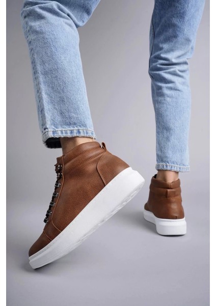 SLW206 Ottawa Bağcıklı Cilt Erkek Günlük Spor Bot Bt - Taba fırsatları