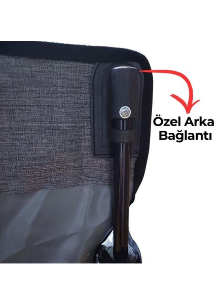 Gri Katlanır Rejisörlü Kamp Sandalyesi Cepli Bölmeli Plaj Sandalyesi Çantalı2 Adet Özel Üretim fırsatları