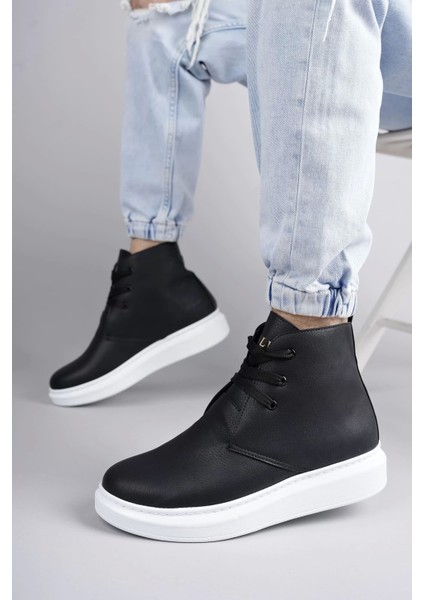 SLW207 Oslo Bağcıklı Cilt Erkek Günlük Spor Bot Bt - Siyah fiyatları