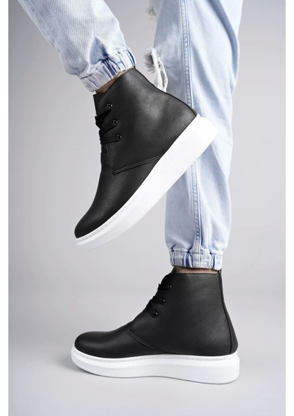 SLW207 Oslo Bağcıklı Cilt Erkek Günlük Spor Bot Bt - Siyah modelleri