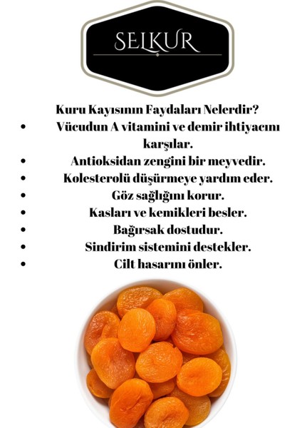 Kuru Kayısı 300gr (Sarı No:1 Jumbo Boy)