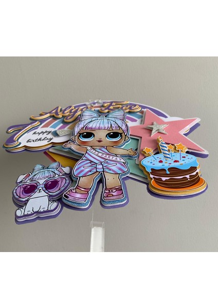 Lol Bebek Temalı 3D Cake Topper | Kişiye Özel Doğum Günü Pasta Süsü fırsatları