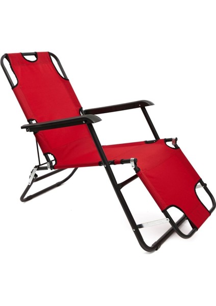 Katlanır Şezlong Ve Kamp Sandalyesi (2'Si 1 Arada)