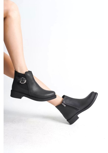 Luna Fermuarlı Lastikli Ortopedik Taban Topuklukadın Bot St - Siyah fiyatları