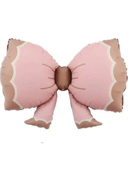 Folyo Balon Retro Papyon Pembe 91*60 Cinsiyet partisi-bebek partisi-baby shower