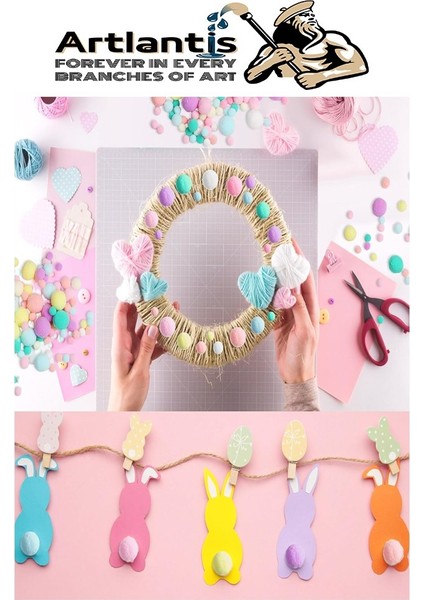 Renkli Pon Pon 10 20 30 mm 255 Li 1 Paket Pastel Metalik ve Ana Renkler Peluş Ponpon Tüylü Ponpon Okul Öncesi Kreş Elişi