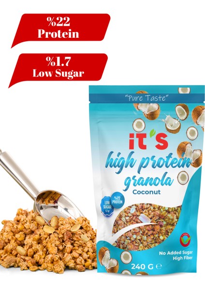 Yüksek Protein granola 3'lü Paket - Hindistan Cevizli 240 gr