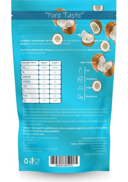 Yüksek Protein granola 3'lü Paket - Hindistan Cevizli 240 gr