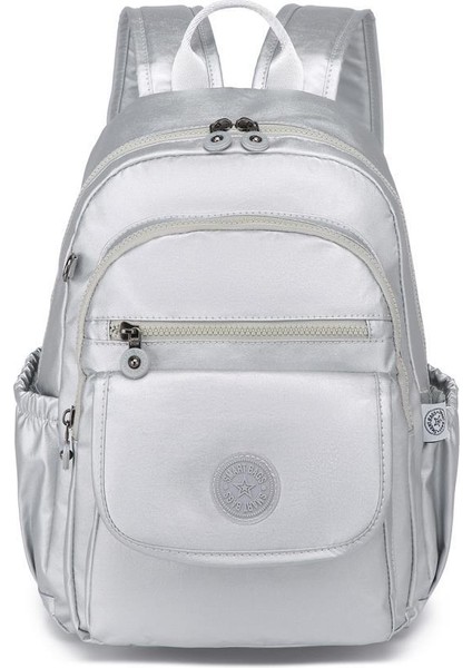 Metalik Kumaş Orta Boy Kadın Sırt Çantası Smart Bags 1187