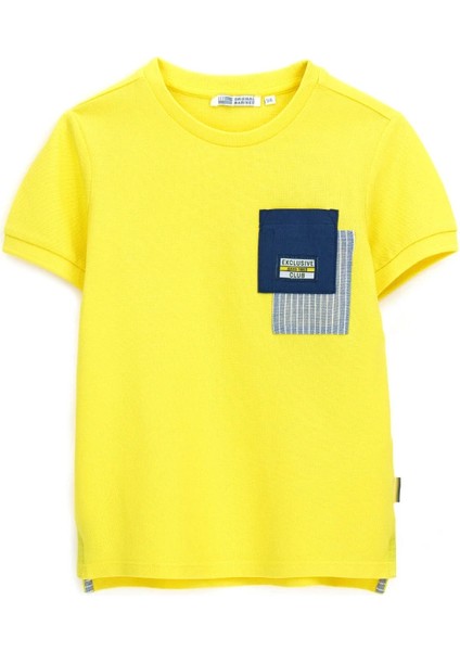 Original Marines Erkek Çocuk Cep Detaylı Tshirt 2-9 Yaş Sarı