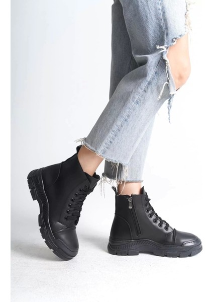 Bloom Bağcıklı Fermuarlı Ortopedik Tabankadın Bot St - Siyah fiyatları