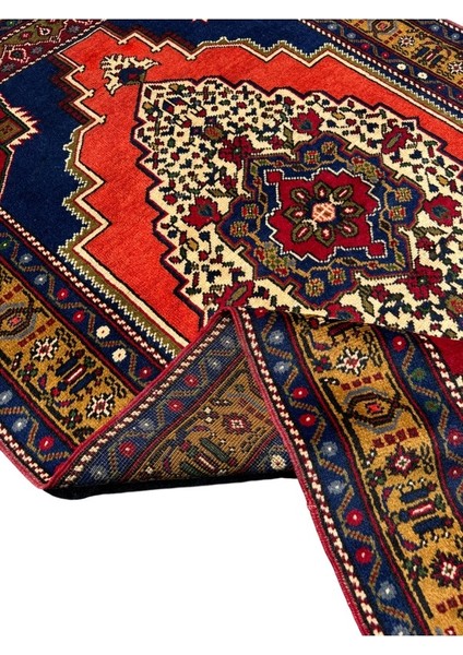 El Dokuma Sıfır Taşpınar Halısı 118 x 190 Kök Boya Kiremit Yün Halı