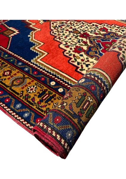 El Dokuma Sıfır Taşpınar Halısı 118 x 190 Kök Boya Kiremit Yün Halı