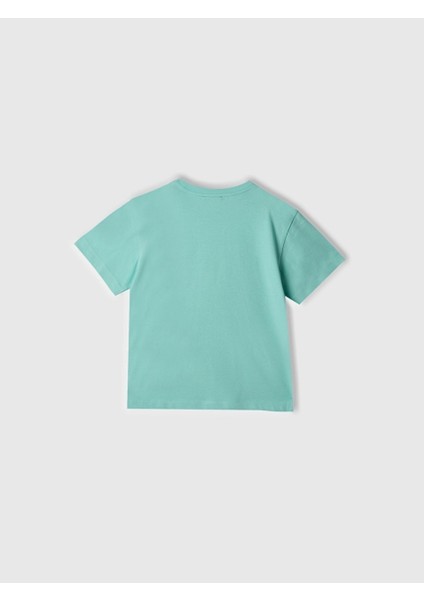 Benetton Erkek Çocuk Figürlü Tshirt 1-6 Yaş Mint
