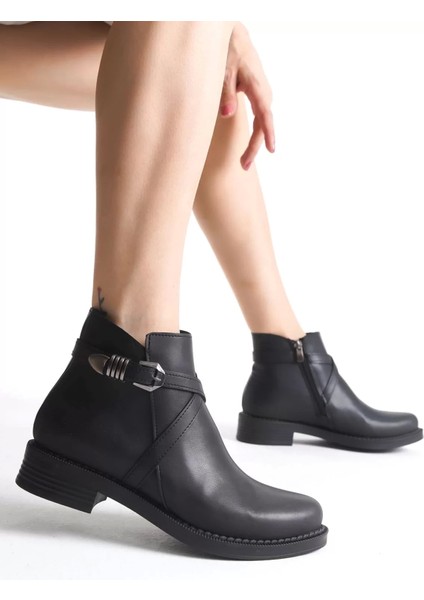 Almıla Fermuarlı Lastikli Ortopedik Taban Topuklukadın Bot St - Siyah fiyatları