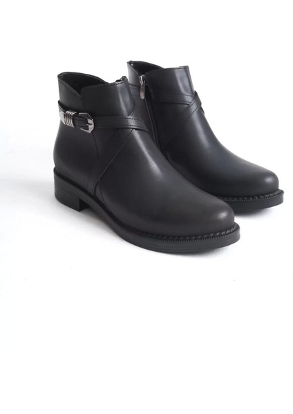 Almıla Fermuarlı Lastikli Ortopedik Taban Topuklukadın Bot St - Siyah fırsatları