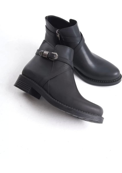 Almıla Fermuarlı Lastikli Ortopedik Taban Topuklukadın Bot St - Siyah indirimleri
