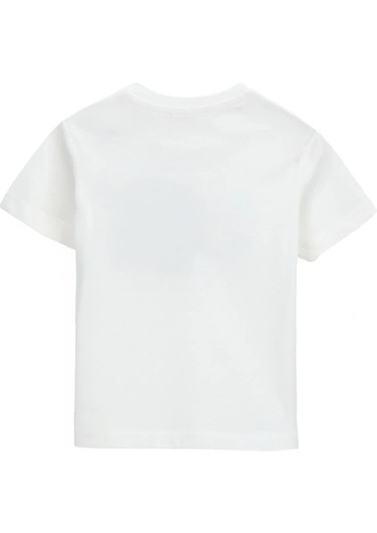 Orginal Marines Erkek Bebek Fil Basklı Tshirt 1-3 Yaş Ekru