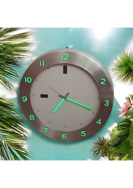 Fosforlu 3D Kabartma Rakam Metal Duvar Saati Çap 36 cm fiyatları