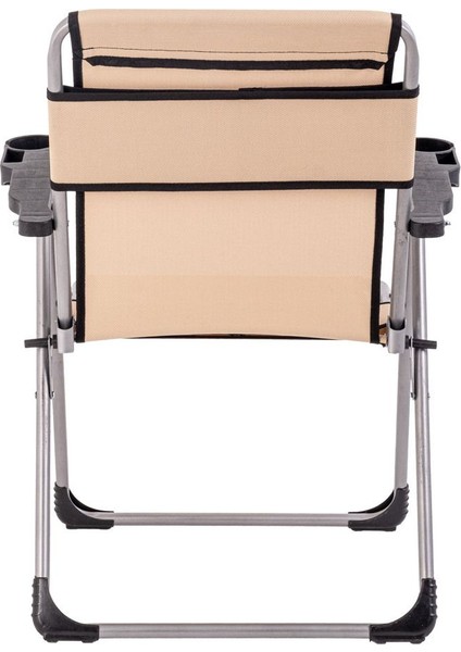 Katlanabilir Piknik Ve Kamp Sandalyesi - Bardaklıklı - Rock - Bej (A-02-R14)- 140kg Taşıma fırsatları