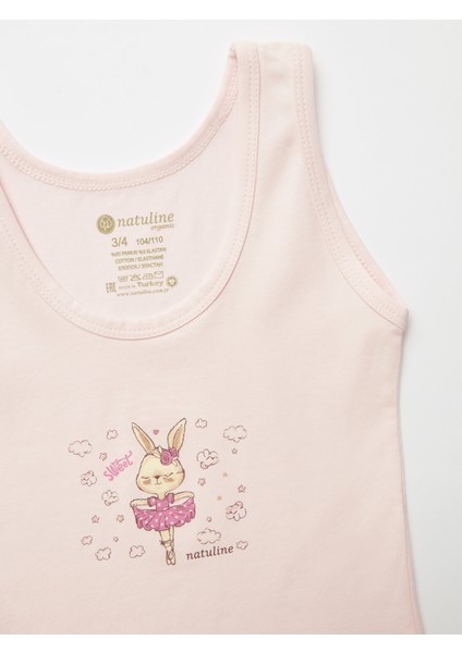 Kız Çocuk Organik Pamuklu Likralı Atlet Sweet Rabbit 2'li Paket modelleri