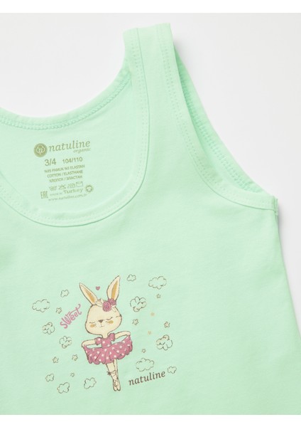 Kız Çocuk Organik Pamuklu Likralı Atlet Sweet Rabbit 2'li Paket indirimleri