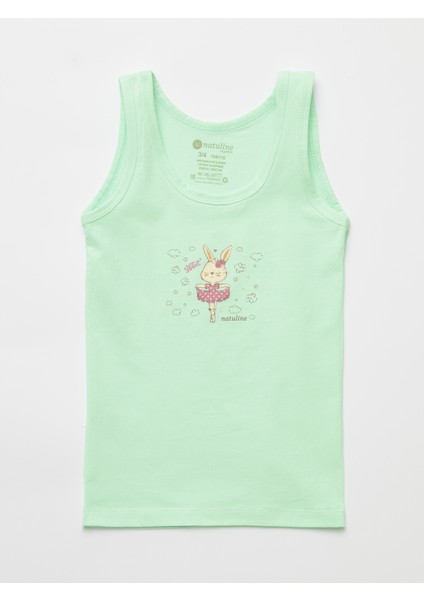 Kız Çocuk Organik Pamuklu Likralı Atlet Sweet Rabbit 2'li Paket