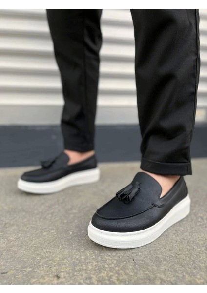 JY154 Blaze Bağcıksız Püsküllü Cilt Erkek Günlük Spor Klasik Ayakkabı Cbt - Siyah fiyatları