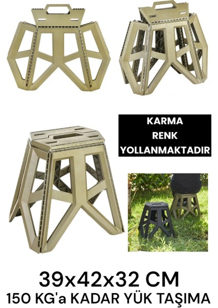 Katlanabilir Tank Kamp Taburesi Büyük Boy Ultra 150 Kg Kapasiteli 39x42x32 Cm