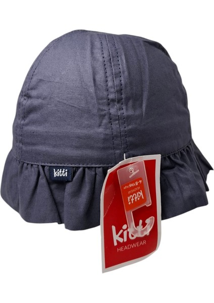 Spteks Kitti 4-8 Yaş Kız Çocuk Koyu Lacivert Renk Baskı Figürlü Yazlık Maksi Şapka fiyatları