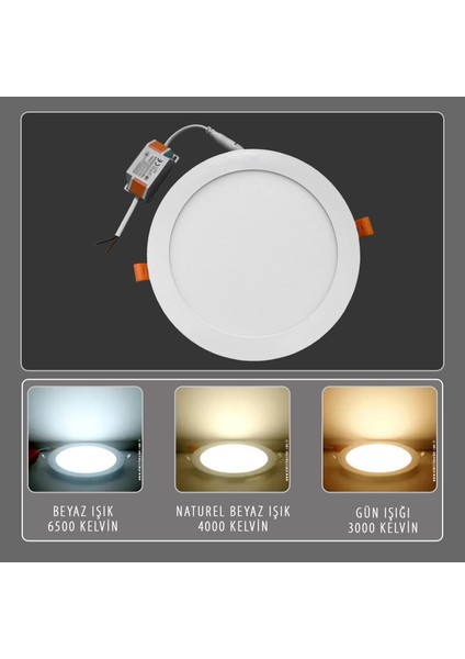 Sıva Altı LED Spot Beyaz Gövde 6W 6500K Yuvarlak Şavk 2 Adet