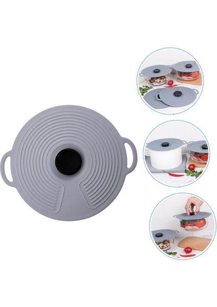 Silikon Isı Koruyucu Tencere ve Tava Kapağı - Koku Sızdırmaz 20 cm - Okaliptus