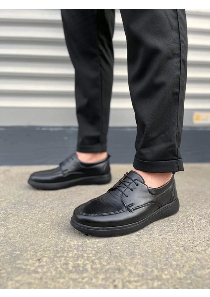 JY0510 Clasica Bağcıklı Cilt Erkek Günlük Klasik Ayakkabı Cst - Siyah fiyatları