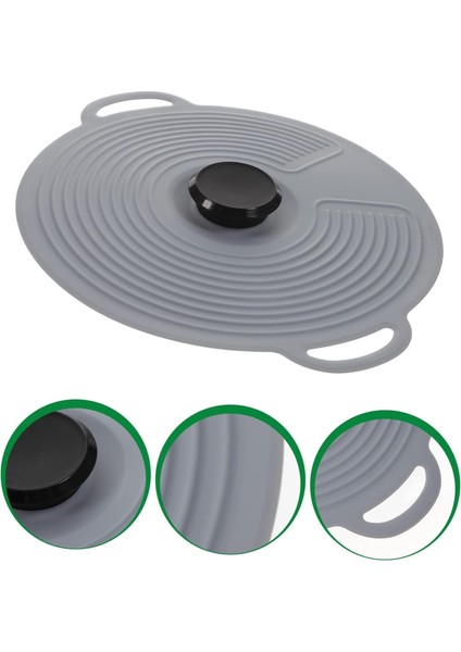 Silikon Isı Koruyucu Tencere ve Tava Kapağı - Koku Sızdırmaz 20 cm - Okaliptus