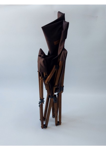 Ahşap - Kollu Katlanır Kamp Sandalyesi - Koyu Ceviz Iskelet - Kahverengi Kılıf - Kahverengi Çanta fiyatları