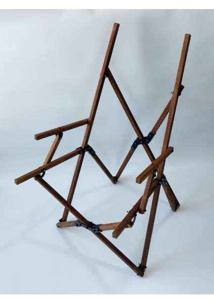 Ahşap - Kollu Katlanır Kamp Sandalyesi - Koyu Ceviz Iskelet - Kahverengi Kılıf - Kahverengi Çanta fırsatları