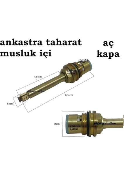 Koç Tipi Aç-Kapa 1/2 Salmastra Uzun Milli 8.50 cm