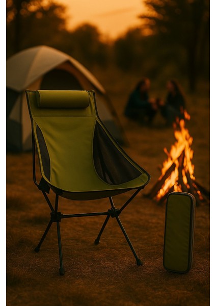 Katlanabilir Pratik Kamp Sandalyesi Ordu Yeşili