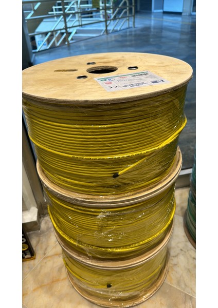 Cat 6 Halogen Free U/utp Lsoh 500M Makara 23AWG Sarı